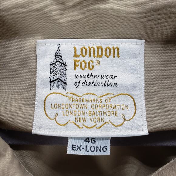 London Fog Weatherwear of Distinction Beige Zip Jacket Size 46 Ex-Long - Picture 8 of 12